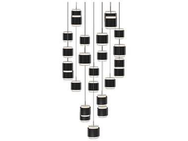 dweLED by WAC Lighting Banded 25-Light Black Pendant DWLPD68925SBK