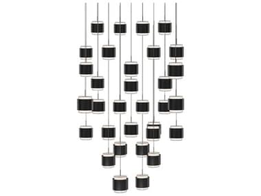 dweLED by WAC Lighting Banded 41-Light Black Pendant DWLPD68941SBK