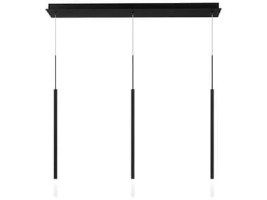 dweLED by WAC Lighting Viggo 40" 3-Light Black Cylinder Linear Island Pendant DWLPD69403LBK