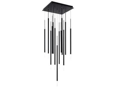 dweLED by WAC Lighting Viggo 20" 13-Light Black Cylinder Linear Pendant DWLPD69413SBK