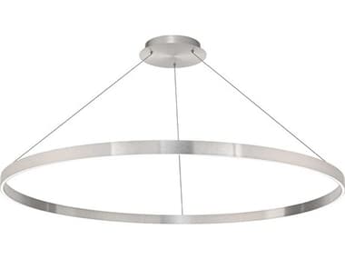 dweLED by WAC Lighting Sirius 48" 1-Light Brushed Aluminum Gray Round Pendant DWLPD81148AL