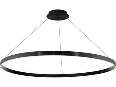 dweLED by WAC Lighting Sirius 48" 1-Light Black Round Pendant DWLPD81148BK