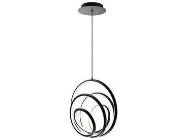 dweLED by WAC Lighting Hoopla 1-Light Black Pendant DWLPD81513BK
