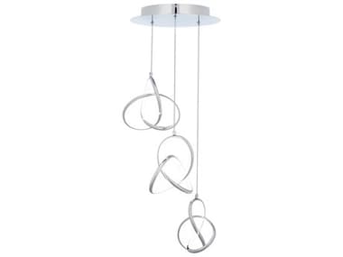 dweLED by WAC Lighting Vornado 3-Light Chrome Mini Pendant DWLPD84903RCH