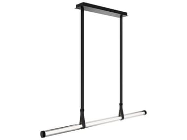 dweLED by WAC Lighting Balance Beam 1-Light Black Linear Island Pendant DWLPD97552BK