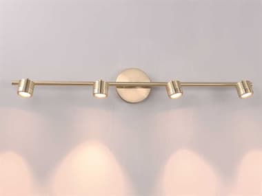 dweLED by WAC Lighting Vector 2" Wide 4-Light Brushed Brass White Linear Track & Rail Light DWLTK49534BR