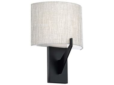 dweLED by WAC Lighting Fitzgerald 11&quot; Tall 1-Light Black Glass LED Wall Sconce DWLWS47108