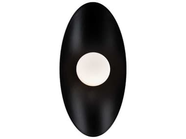 dweLED by WAC Lighting Glamour 18" Tall 1-Light Black Glass LED Wall Sconce DWLWS53318BK
