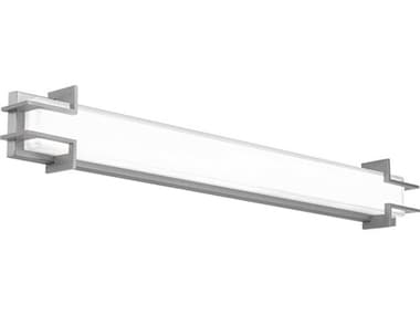 dweLED by WAC Lighting Simone 30" Wide 1-Light Brushed Nickel Glass LED Vanity Light DWLWS79130BN