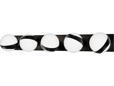 dweLED by WAC Lighting Tripoli 5-Light Black Vanity Light DWLWS87533BK