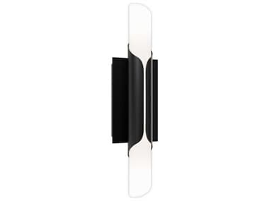 dweLED by WAC Lighting Wrappe 1-Light Black Wall Sconce DWLWS95518BK