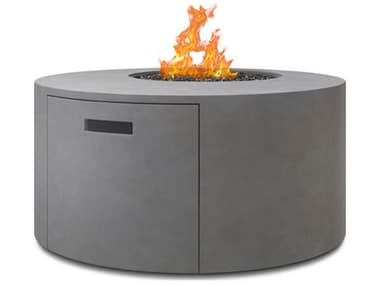 Ebel Antibes Bellino Aluminum 42'' Wide Round Fire Pit Table with Lid EBL11410
