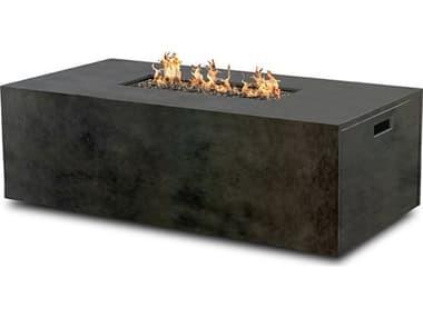 Ebel Bellino Aluminum Rectangular Fire Pit with Lid EBL116