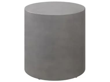 Ebel Antibes Bellino Aluminum Concrete 18'' Wide Round End Table EBL11910