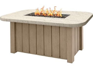 Ebel Pompano Stone 54"W x 30"D Fire Pit Top with Lid EBL226