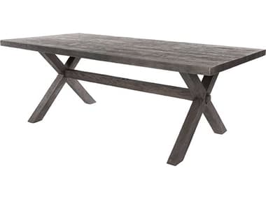 Ebel Charleston Poly Timber 82''W x 40''D Rectangular Dining Table X -Base with Umbrella Hole EBL307200X