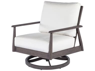 Ebel Closeout Augusta Smoke Aluminum Lounge Chair Swivel Rocker EBL526