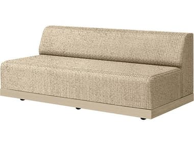 Ebel Grande Aluminum Wicker Padded 70" Armless Sofa Section EBL602GRA