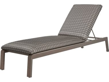 Ebel Canton Padded Wicker Aluminum Adjustable Chaise Lounge with Wheels EBL801