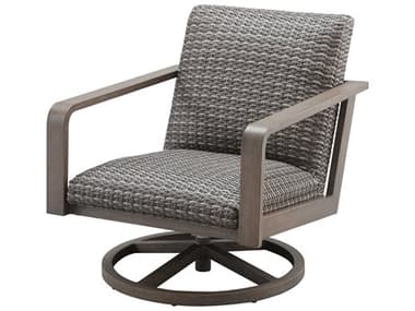 Ebel Canton Padded Wicker Aluminum Swivel Rocker Lounge Chair EBL806CAN