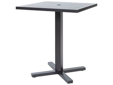 Ebel Palermo Aluminum 36'' Wide Square Counter Height Table with Umbrella Hole EBL825