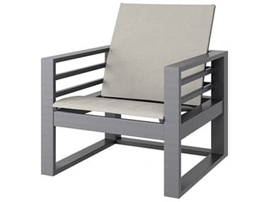 Ebel Palermo Sling Aluminum Graphite Outdoor Patio Lounge Chair EBL85090