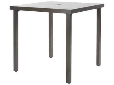 Ebel Monaco Aluminum 36'' Square Dining Table with Umbrella Hole EBL863