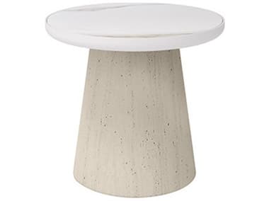 Ebel Aspen Sintered Stone 20" Wide Round End Table Top EBL909ASP