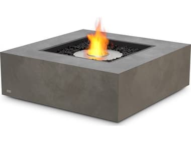 EcoSmart Fire Base 40 Concrete Natural 39'' Wide Square Fire Table with Ethanol Burner ECOESF.O.BAS.40.NA