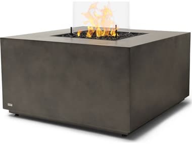 EcoSmart Fire Chaser 38 Concrete Natural 37'' Square Fire Pit Table with Bioethanol Burner ECOESF.O.CHA.38.NA.B