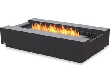 EcoSmart Fire Cosmo 50 Concrete Graphite 50''W x 30''D Rectangular Fire Table with LP/NG Gas Burner ECOESF.O.CMO.GH.G