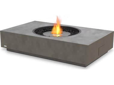 EcoSmart Fire Martini 50 Concrete Natural 50''W x 30''D Rectangular Fire Table with Ethanol Burner ECOESF.O.MTI.50.NA