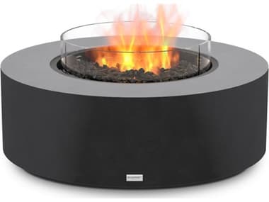 EcoSmart Fire Ark Concrete 40 Graphite 39'' Round Fire Table with LP/NG Gas Burner ECOESFOARK40GHG