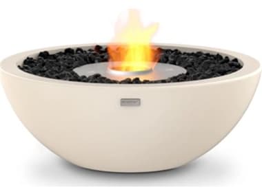 EcoSmart Fire Mix 600 Concrete 23'' Wide Round Fire Pit Bowl with Ethanol Burner in Bone ECOESFOMX6BO