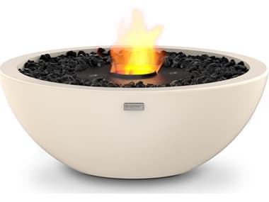 EcoSmart Fire Mix 600 Concrete Bone AB3 23'' Wide Round Fire Pit Bowl with Ethanol Burner Black ECOESFOMX6BOB