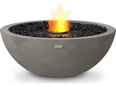 EcoSmart Fire Mix 600 Concrete Natural AB3 23'' Wide Round Fire Pit Bowl with Ethanol Burner Black ECOESFOMX6NAB
