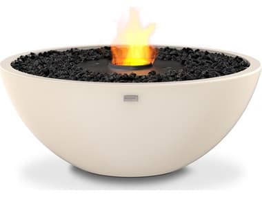 EcoSmart Fire Mix 850 Concrete Bone AB8 33.5'' Wide Round Fire Pit Bowl with Ethanol Burner Black ECOESFOMX8BOB