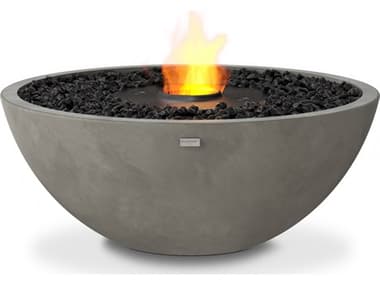 EcoSmart Fire Mix 850 Concrete Natural AB8 33.5'' Wide Round Fire Pit Bowl with Ethanol Burner Black ECOESFOMX8NAB