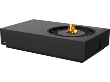 EcoSmart Fire Tequila 50 Concrete Graphite 50''W x 30''D Rectangular Fire Pit Table with AB8 Ethanol Black ECOESFOTEQ50GHB