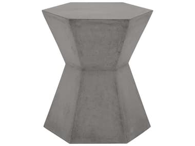 Essentials for Living Outdoor District Slate Grey Concrete Hexagon End Table EFL4610SLAGRY