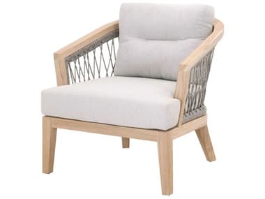 Essentials for Living Outdoor Woven Platinum / Pumice Cushion Lounge Chair EFL6821PLAPUMGT
