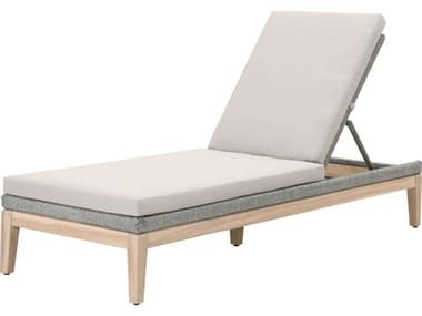 Essentials for Living Outdoor Woven Platinum / Smoke Gray Cushion Chaise Lounge EFL6823PLASGRYGT