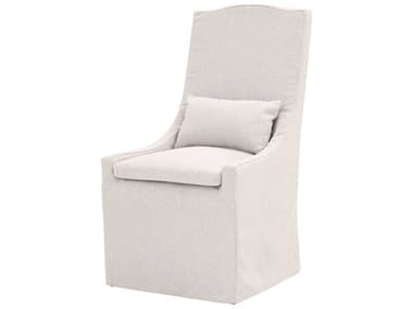Essentials for Living Outdoor Woven Blanca Teak Cushion Dining Chair EFL6834BLA