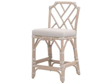 Essentials for Living Woven-Outdoor Teak Cushion Counter Stool EFL6840CSWTAPUMWET