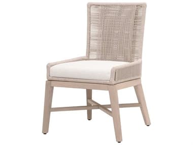 Essentials for Living Woven-Outdoor Teak Cushion Dining Chair, Set of 2 EFL6859OYSWHTWET