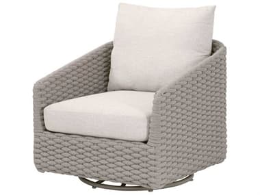 Essentials for Living Woven-Outdoor Rope Cushion Lounge Chair EFL68631SRCKTAUECR