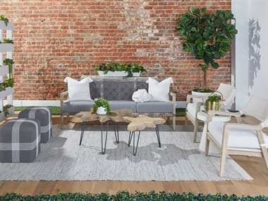 Essentials for Living Outdoor Woven Patio Lounge Set EFL6880DOVWHTSET