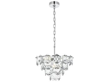 Elegant Lighting Adaline 6-Light Chrome Tiered Chandelier EG1050D16C