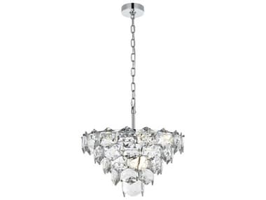 Elegant Lighting Adaline 8-Light Chrome Tiered Chandelier EG1050D20C