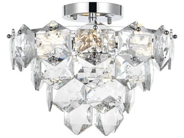 Elegant Lighting Adaline 6-Light Chrome Semi Flush Mount EG1050F16C